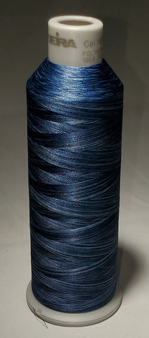 Madeira 918-1519 Multi Blue Embroidery Thread Cone – 5500 Yards