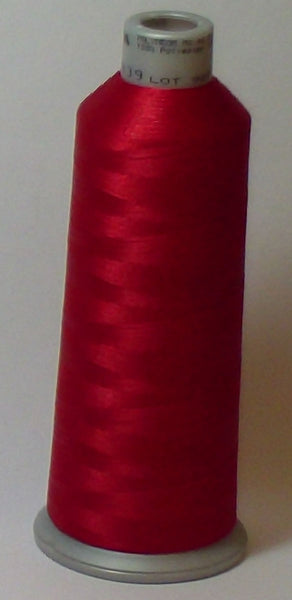 Four Cone Set of Polyester Serger Thread - Christmas Red 148 - 2750 Yards  Each