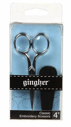 Gingher 4-inch Curved Embroidery Scissors