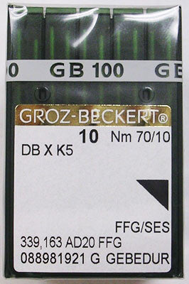 Groz-Beckert 70/10 Light Ball Point Titanium Coated Needle - Box of 100 - GB-DBXK5-70FFG