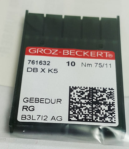 GROZ-BECKERT 75/11 SHARP POINT TITANIUM COATED NEEDLE - 10 Pack - 10-GB-DBXK5-75