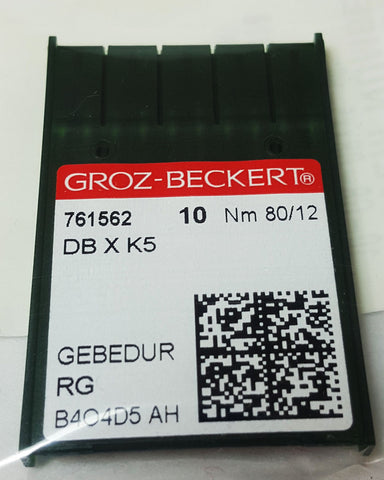 GROZ-BECKERT 80/12 SHARP POINT TITANIUM COATED NEEDLE-10 Pack - 10-GB-DBXK5-80