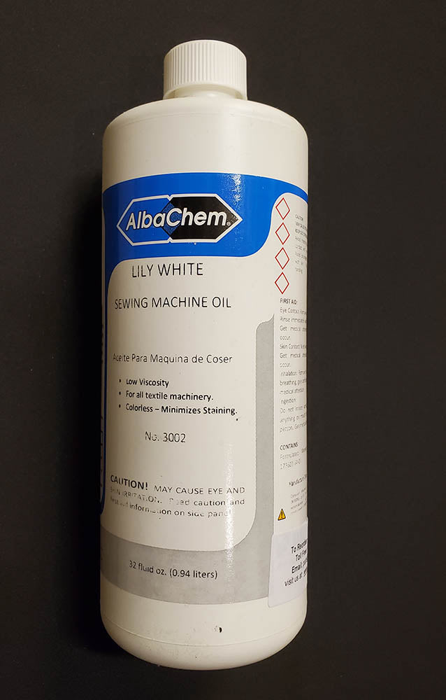 Stainless Machine Oil - 1 Quart Lily White Sewing Machine Oil - 3002 –  TEXMACDirect