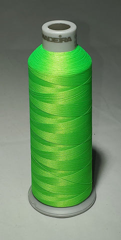 Madeira 918-1599 Fluorescent Green Embroidery Thread Cone – 5500 Yards