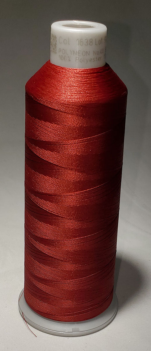 Madeira Polyneon 1638 Barn Red Embroidery Thread 5500 Yards - SPSI