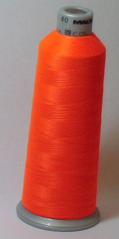 Madeira 918-1946 Fluorescent Dark Orange #40 Embroidery Thread Cone – 5500 Yards