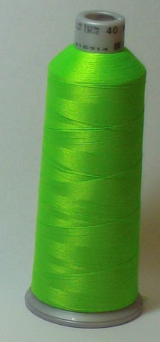 Madeira 918-1950 Fluorescent Green #40 Embroidery Thread Cone – 5500 Yards