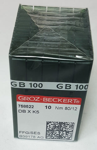 Groz-Beckert 80/12 Light Ball Point Needle - Box of 100 - DBXK5-80FFG