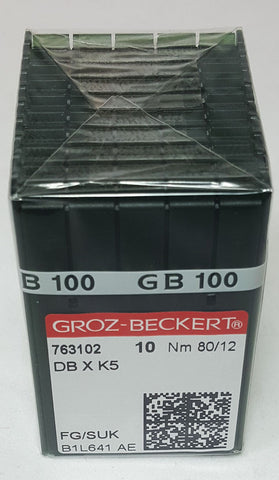 Groz-Beckert 80/12 Medium Ball Point Needle - Box of 100 - DBXK5-80FG