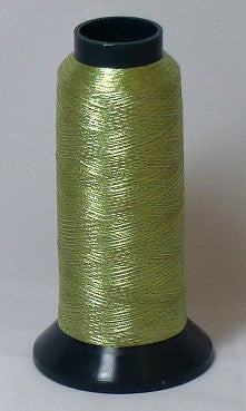 Rapos Threads Ultra RAPOS-RG2K G35 Olive Metallized Embroidery Thread Cone – 2000 Meters ...