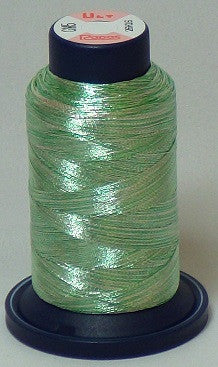 RAPOS-GM5 Variegated Multi-Color – Mint Green and Silver Metallized Embroidery Thread Cone – 800 Meters
