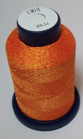 Orange Lame' Stylo Sparkling Embroidery Thread - 1000 Meters LM18