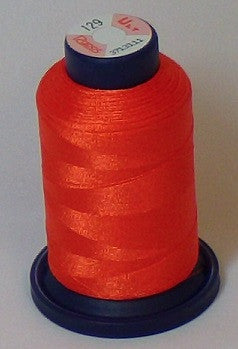 RAPOS-129 Dark Bright Orange Embroidery Thread Cone – 1000 Meters R1K 129