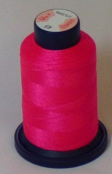 RAPOS-49 Fluorescent Magenta Embroidery Thread Cone – 1000 Meters R1K 49