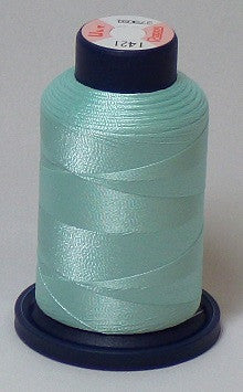 RAPOS-1421 Light Blue Green Embroidery Thread Cone – 1000 Meters R1K 1421