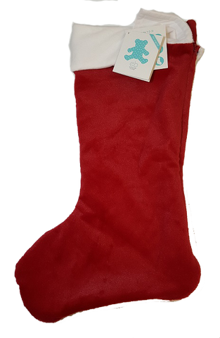 19" Plush Red Embroider Christmas Stocking