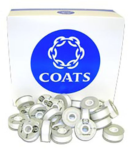 Coats White Trusew Cardboard Side Bobbin - 1 Gross (144 Bobbins)