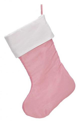 19" Soft Pink Christmas Stocking