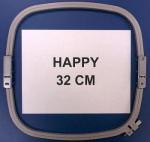 HAPPY 32cm Square Hoop