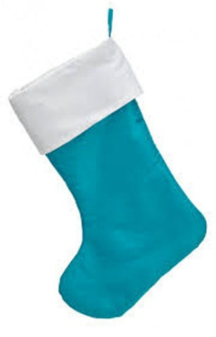 19" Teal Blue Christmas Stocking